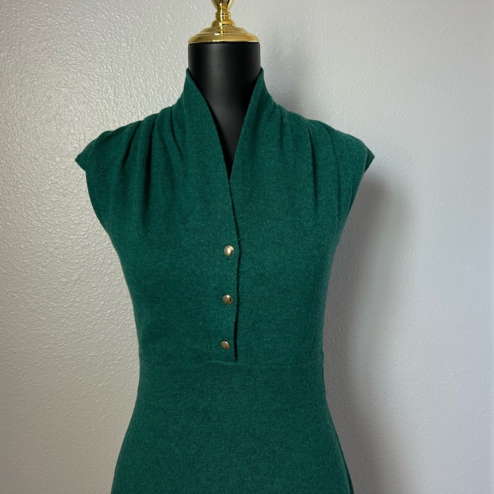 Banana Republic Green Wool blend Sweater Dress - Picture 3 of 6